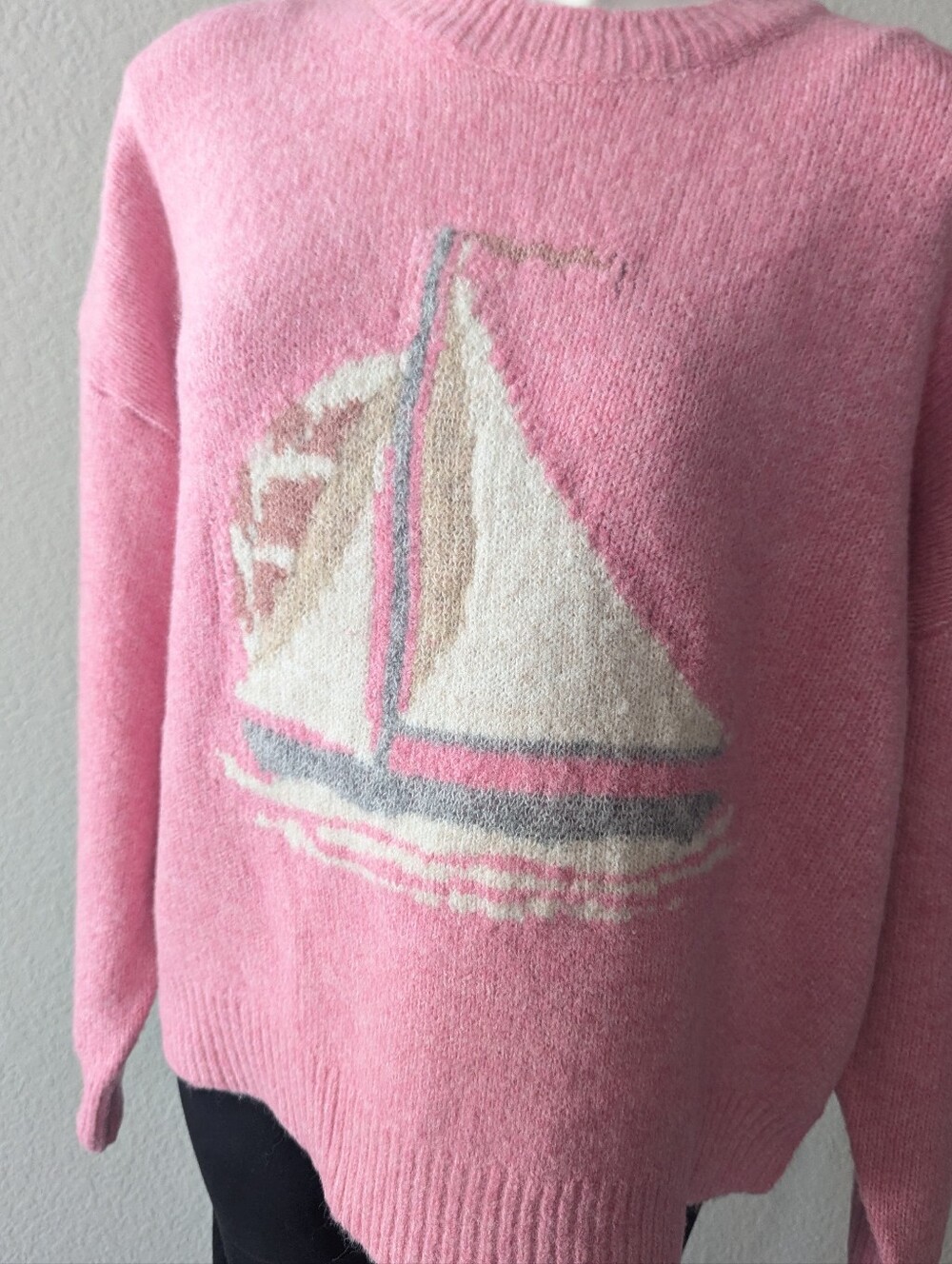 New Pink Sailboat Knit Sweater Boutique - Picture 4 of 8